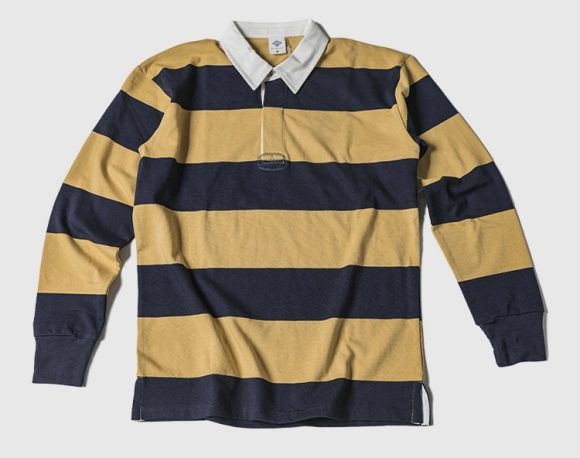 Men's Polo Collar Stripes T-shirt Retro Long Sleeve - Image 5