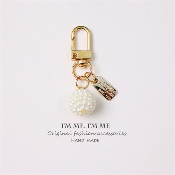 Cross-border Rose Bow Pearl Tassel Key Chain Car Pedant Decoration - Image 8