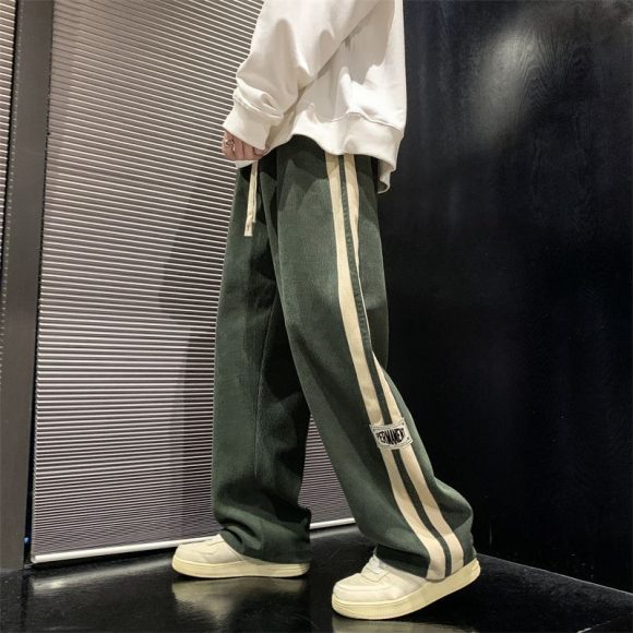 Men's Pants Autumn New Straight Loose Wide Leg Leisure Sports Pants - Image 3