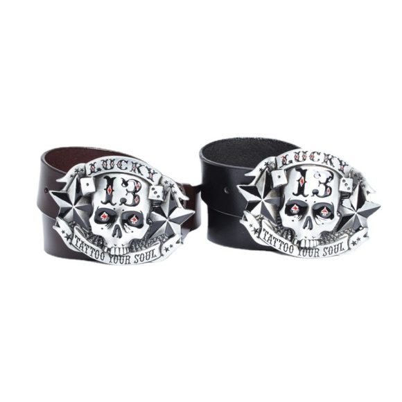 Trendy Men's Leather Belt Skull Skateboard Buckle - Image 7