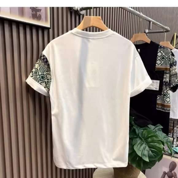 Men's T-shirt Summer New Work Clothes Style Color Matching Top - Image 5