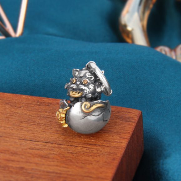 S925 Sterling Silver Money Drawing Egg Pendant - Image 2