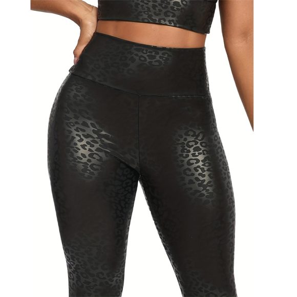 New Cross-border Leopard Print Tight Yoga Trousers - Image 3