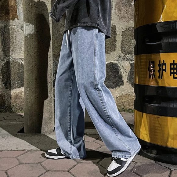 Men's Straight Loose American Design Jeans - Image 7
