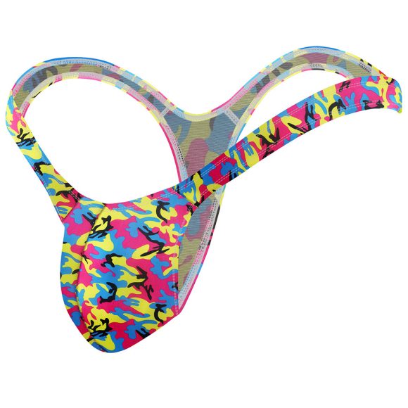 Men's Color Printing Swimming Material Small T-back - Image 4
