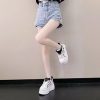 10CM Invisible Hidden Heel White Shoes Female
