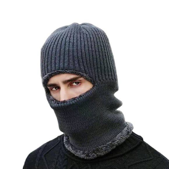 Winter Warm Unisex Dome Brimless Terry Neck Protection Thickened Flat Brim Knitted Hat - Image 5