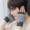 Men's Warm Thickened Knitting Half Finger Gloves - Image 5
