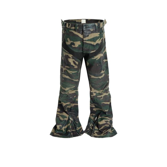 Men's Same Stitching Design Zipper Wide Leg Pants - Image 2