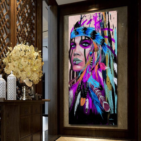 Canvas Home Airbrushed Painting For Decoration - Image 4