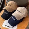 Women's Plus-sized Deepening Hard Top Simple Printed Peaked Cap