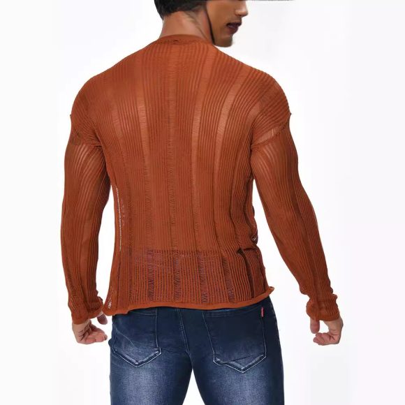 Long Sleeve Loose All-matching Sweater Men's - Image 2