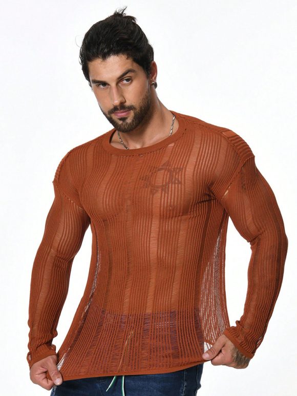 Long Sleeve Loose All-matching Sweater Men's - Image 3