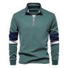 Polo Collar Contrast Color Casual All-matching Hoodie - Image 4