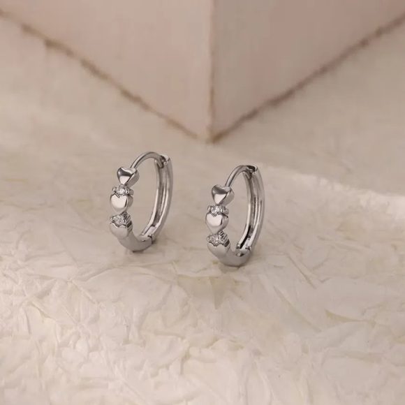Simple Love Heart Earrings Ear Ring Women's New Trendy Arc Earrings - Image 6