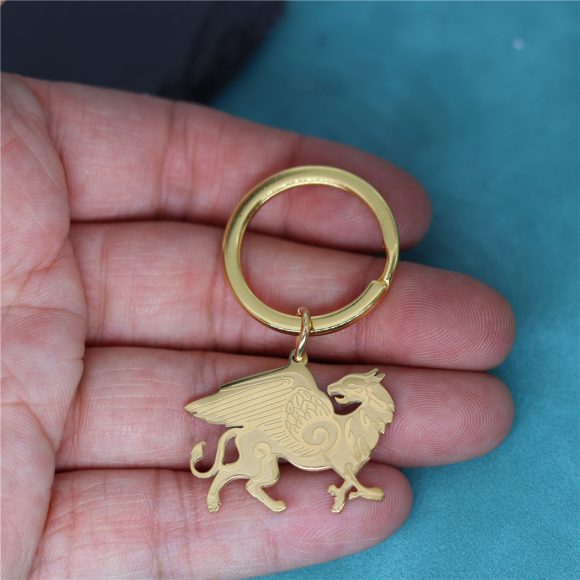 Fashion New Griffin Stainless Steel Anglo Pendant Keychain - Image 6
