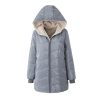 Geometric Wave Hooded Fleece-lined Warm-keeping Cotton Clothing - Image 5