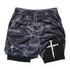 Funny Face Printed Sports Shorts