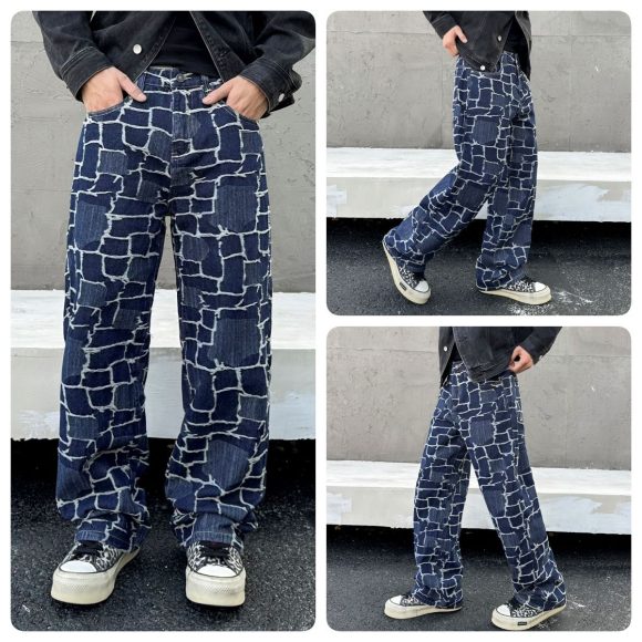 Loose Wide Leg Straight Jeans Men's And Women's Casual Design Sense - Image 4