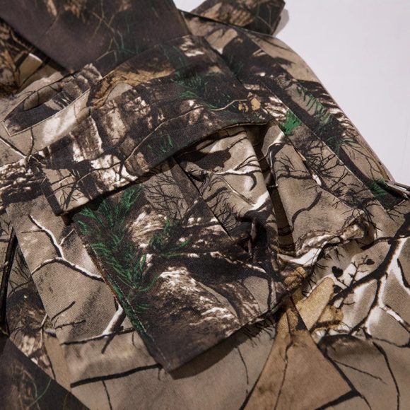 Retro Style Branches Camouflage Cargo Pants - Image 3