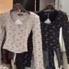 Women's U-neck Backless Floral T-shirt - Image 7