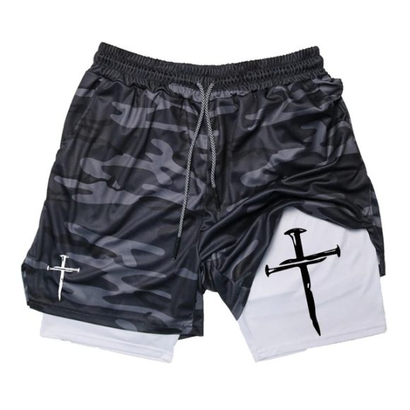 Funny Face Printed Sports Shorts - Image 10