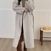 Solid Color Hooded Double-sided Wool Overcoat Women - Image 9