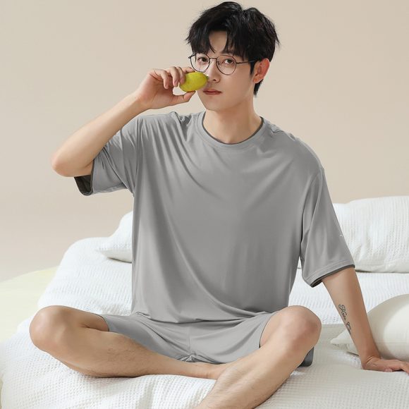 Short Sleeve Cool Wearable Ice Silk Homewear - Image 5