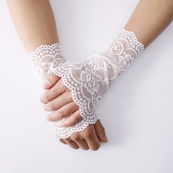 Summer Elastic Lace Short Gloves Sun Protection Driving - Image 2