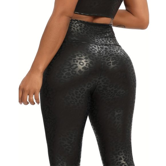 New Cross-border Leopard Print Tight Yoga Trousers - Image 2