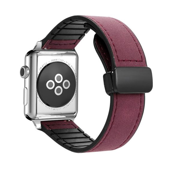 Watch Band Folding Magnetic Buckle Genuine Leather - Image 4