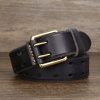 Men's Casual Retro Free Pin Punch First Layer Cowhide Lazy Belt - Image 2