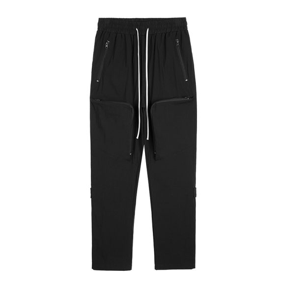 High Street Fashion Brand Lace-up Pocket Breasted Functional Trousers For Men