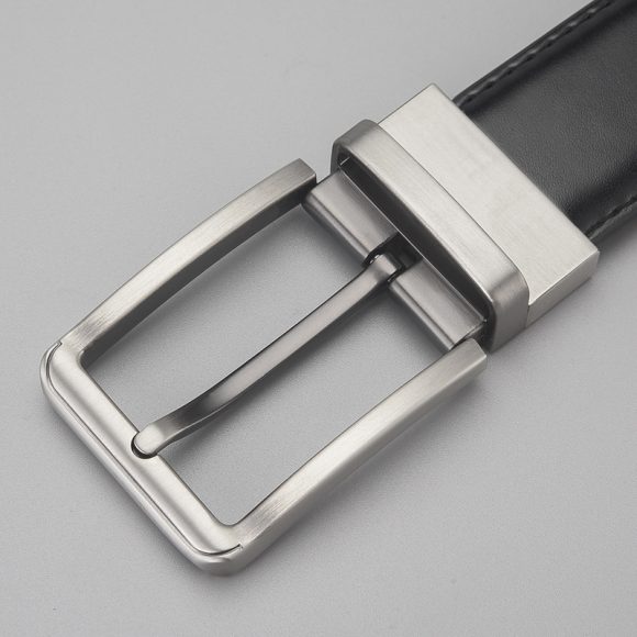 Gentleman Business Style Men's Leather Business Rotation Pin Buckle Belt - Image 5