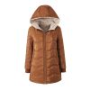 Geometric Wave Hooded Fleece-lined Warm-keeping Cotton Clothing - Image 8