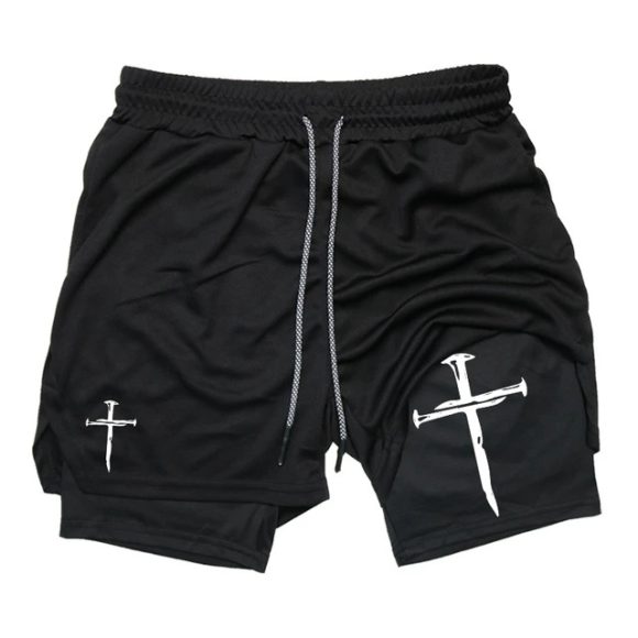 Funny Face Printed Sports Shorts - Image 8