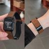 Watch Band Folding Magnetic Buckle Genuine Leather