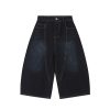 American Retro Loose Embroidered Washed Denim Trousers