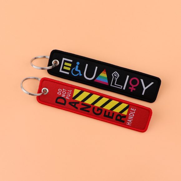 Minimalist Quotation Weaving Mark Keychain Lanyard - Image 9
