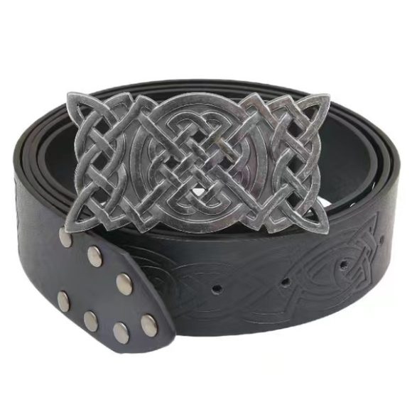 Viking Style Skateboard Buckle Embossed Rivet Belt - Image 7