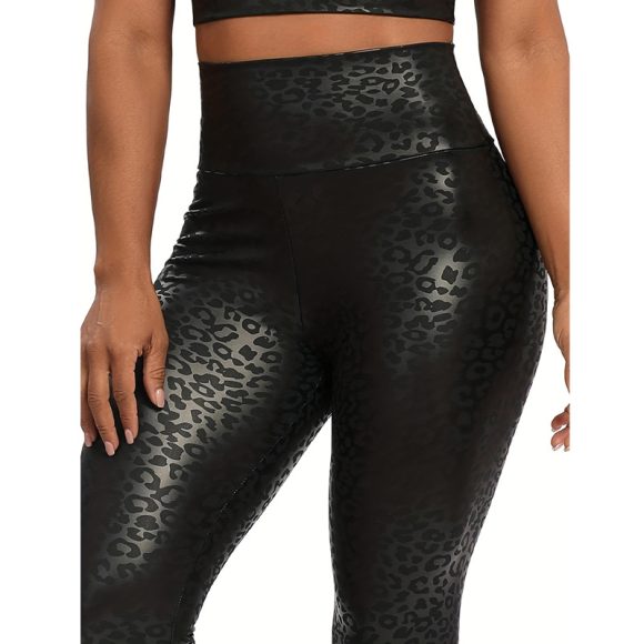 New Cross-border Leopard Print Tight Yoga Trousers - Image 4