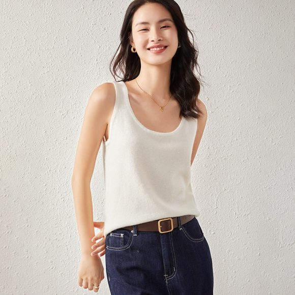 Cashmere Sweater Women's Camisole Close-fitting Inner Wear - Image 2