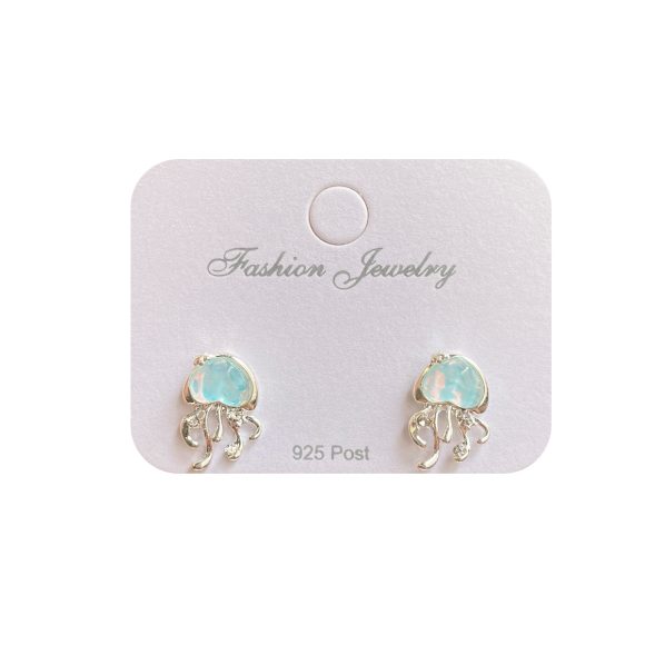 Clear Ocean Jellyfish Earrings Female Silver Needle - Image 3