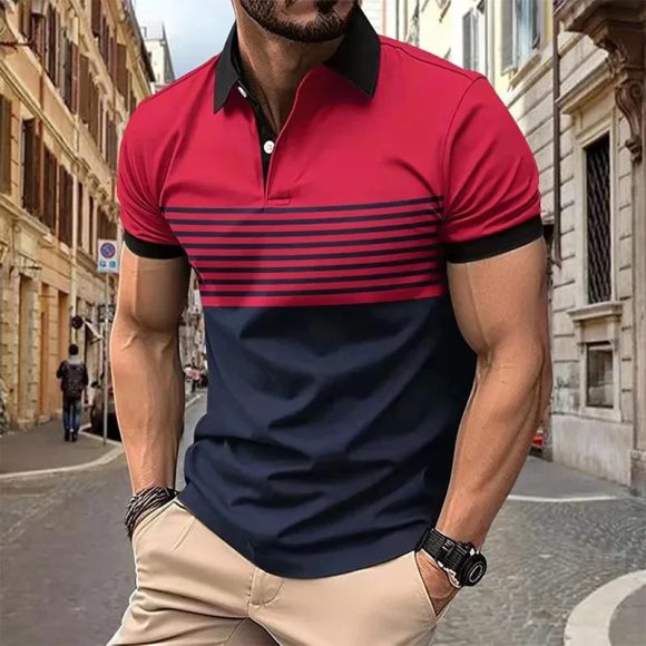 Plain Printing Series Men's Casual Short Sleeve - Image 5