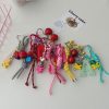 3D Cute Cherry Embroidered Handbag Car Keychain Pendant
