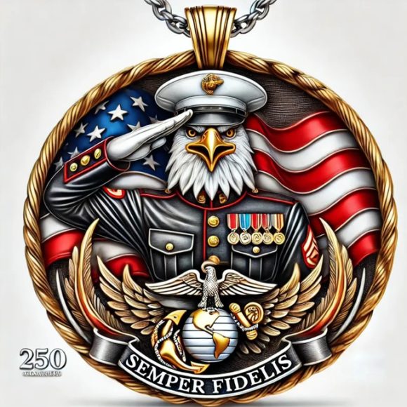 Navy 250th Anniversary Badge 2D Flat Acrylic Print - Image 2