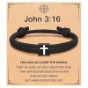 Simple Fashion Cross Milan Rope Braided Bracelet - Image 4