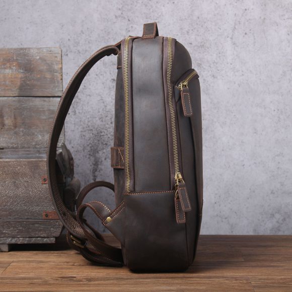 Men's Simplicity Vintage Casual Leather Backpack - Image 3