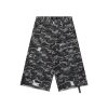 Retro Washed Damaged Camouflage Denim Shorts - Image 3