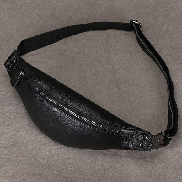 Men's Multi-functional Retro Crazy Horse Leather Belt Bag - Image 10